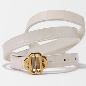 Maje Women's White Leather Belt Size 1 US XS/S $110